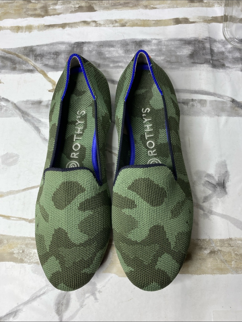 Rothy’s Green Camo Round Toe Flats